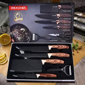 6-Piece Kitchen Tool Set, Kitchen Knife Set Stainless Steel Knife, Kitchen Knife, Kitchen Knife, Fruit Knife, Chicken Bone Scissors, Etc., Essential Kitchen Tools for Home, Essential Cooking Tools for Restaurants