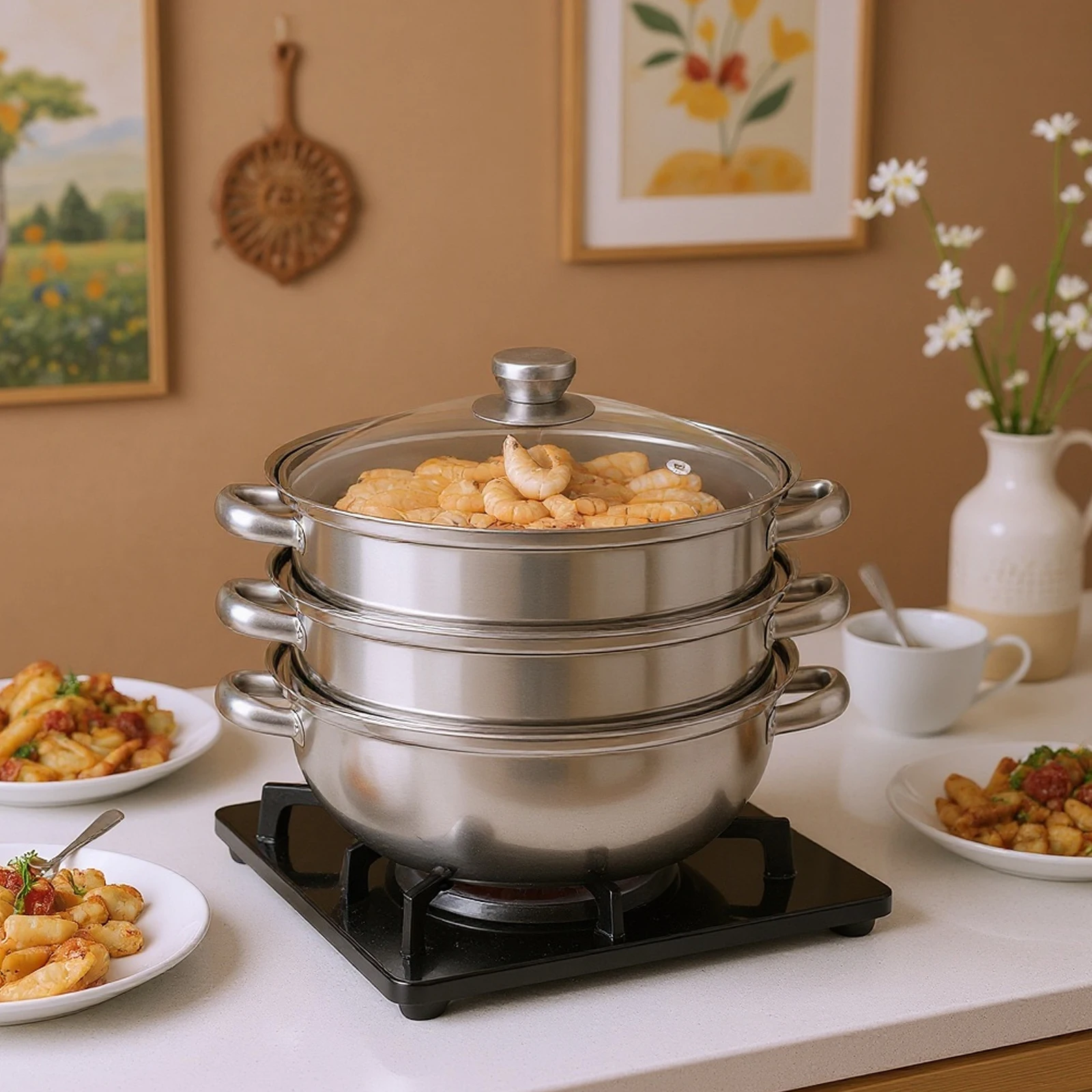 28 cm 3-Tier Steamer Pot