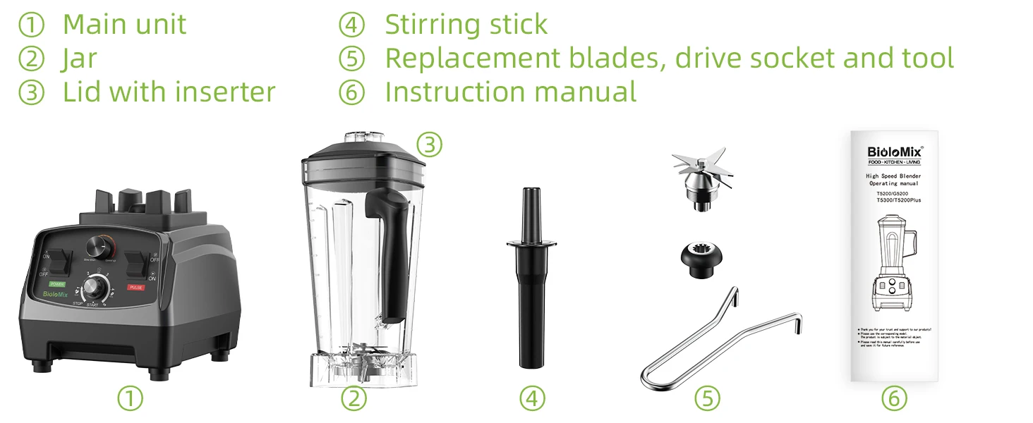 BioloMix T5200 standard package contents