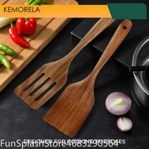 2-Piece Wooden Spatula Set