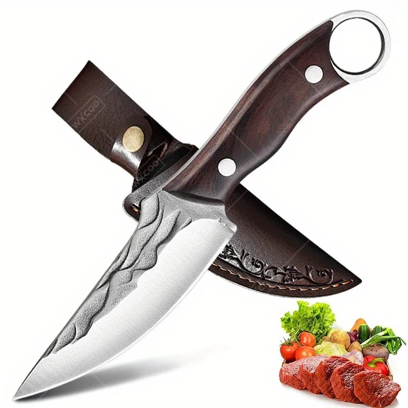 Kitchen Knife Meat Professional Stainless Steel Cleaver Boning Slicer Butcher Fruit Camping Multipurpose Sharp Knife